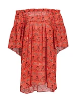 Gallia Floral Cover-Up Minidress