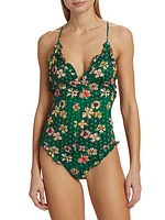 Giordana Crisscrossed One-Piece Swimsuit