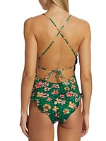 Giordana Crisscrossed One-Piece Swimsuit