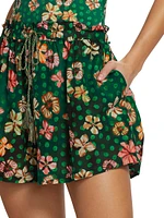 Bijou Cotton-Blend Drawstring Shorts