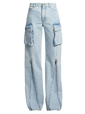 Flared Cargo Jeans