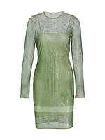 Netted Hot-Fixed Minidress