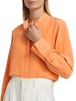 Iconic Silk Half-Button Shirt