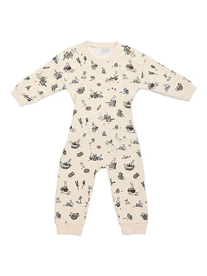 Baby's Easter Bunny Print Coveralls