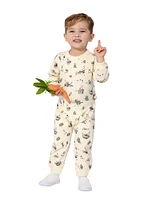 Baby's Easter Bunny Print Coveralls