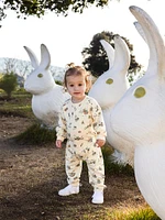 Baby's Easter Bunny Print Coveralls