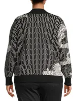 Deep Dive Dusk Cotton-Blend V-Neck Sweater