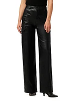 Faux Leather Cargo Pants