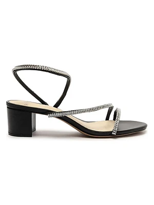 Polly 45MM Zirocone & Leather Sandals