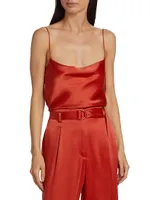 Satin Cowlneck Camisole