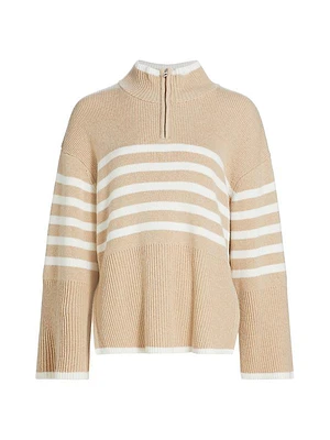 Tessa Ribbed Quarter-Zip Sweater