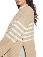 Tessa Ribbed Quarter-Zip Sweater