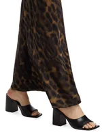 Leia Leopard Satin Maxi Skirt