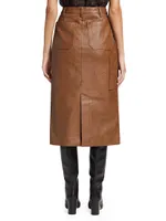 Amos Faux Leather Midi Skirt