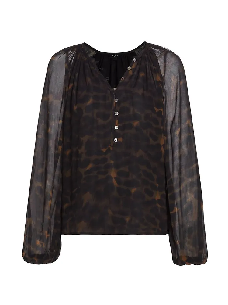 Indi Sheer Leopard Blouse