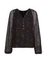 Indi Sheer Leopard Blouse