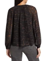 Indi Sheer Leopard Blouse