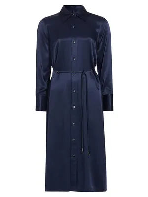 Anina Satin Shirtdress