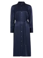 Anina Satin Shirtdress