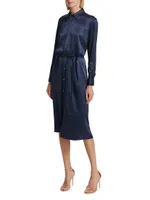 Anina Satin Shirtdress