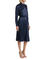 Anina Satin Shirtdress