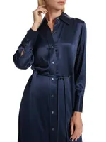 Anina Satin Shirtdress