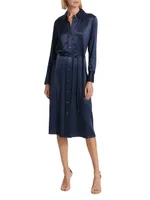 Anina Satin Shirtdress