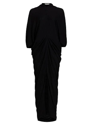 Rodin Draped Wool Maxi Dress