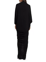 Rodin Draped Wool Maxi Dress