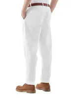Garment Dyed Easy Fit Trousers Twisted Cotton