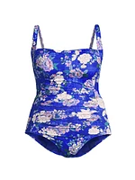 Blue Dove Ruched Swimsuit