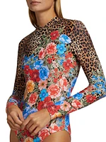 Cheetah & Floral Rashguard