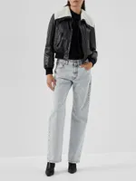 Authentic Denim Retro Loose Five-Pocket Jeans With Shiny Tab