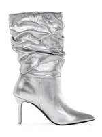 Geni Metallic Slouched Boots