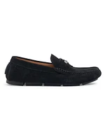 Medusa Leather Driver Loafers