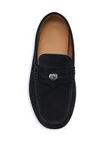 Medusa Leather Driver Loafers