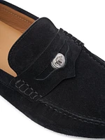 Medusa Leather Driver Loafers