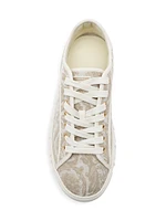 Barocco & Leather Low-Top Sneakers