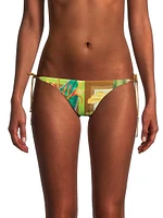 Destinos Printed String Bikini Bottom