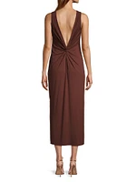 Destinos Knotted Jersey Cover-Up Dress