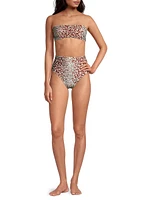 Lexa Leopard Bandeau Bikini Top