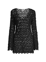 Miley Cotton Lace Cover-Up Minidress