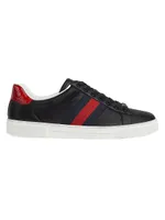 Ace Leather Web Low-Top Sneakers