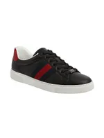 Ace Leather Web Low-Top Sneakers