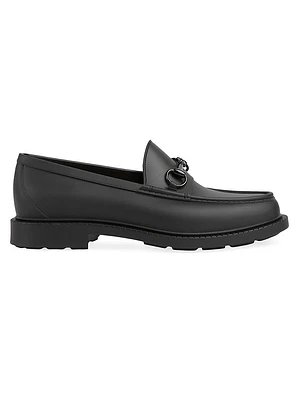 Enameled Horsebit Rubber Loafers