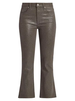 Claudine Glitter Kick-Flare Jeans