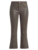 Claudine Glitter Kick-Flare Jeans