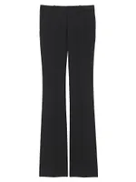 Flared Pants Wool Gabardine