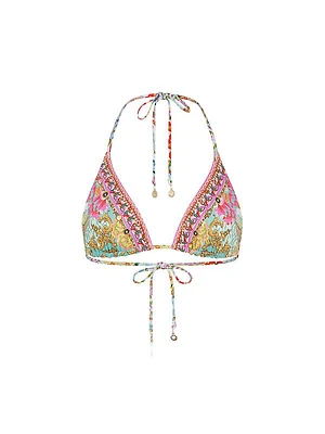 Floral Halterneck Bikini Top