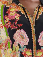 Floral Silk Cover-Up